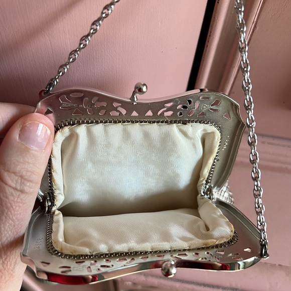 Vintage Whiting Davis Silver Mesh handbag clutch - Picture 5 of 7